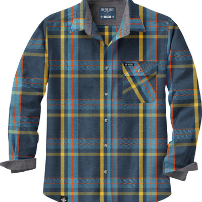 Woodbury Fleece Lined Flannel - Blue Horizon