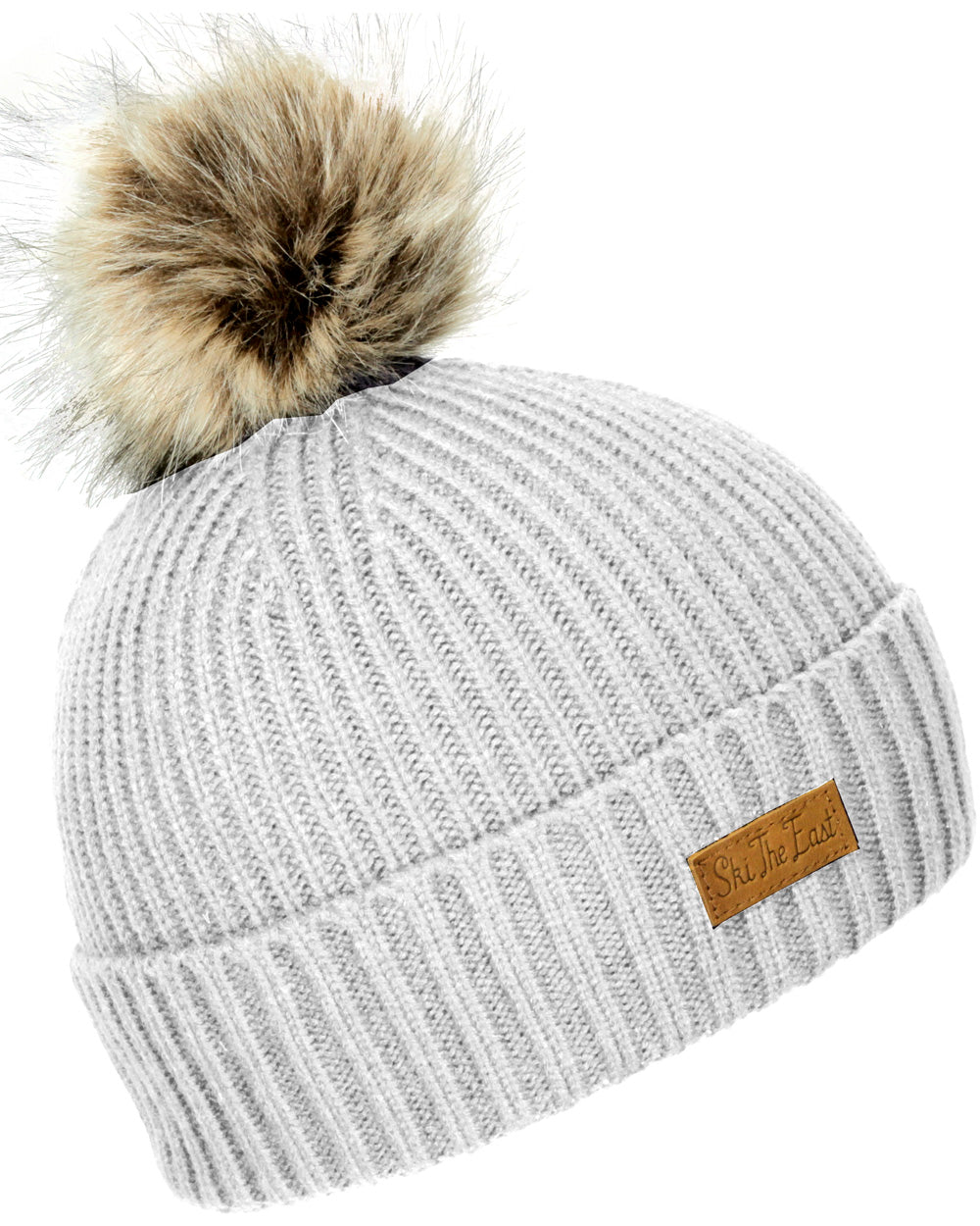 Women's Trapper Pom Beanie - Powder White – Ski The East