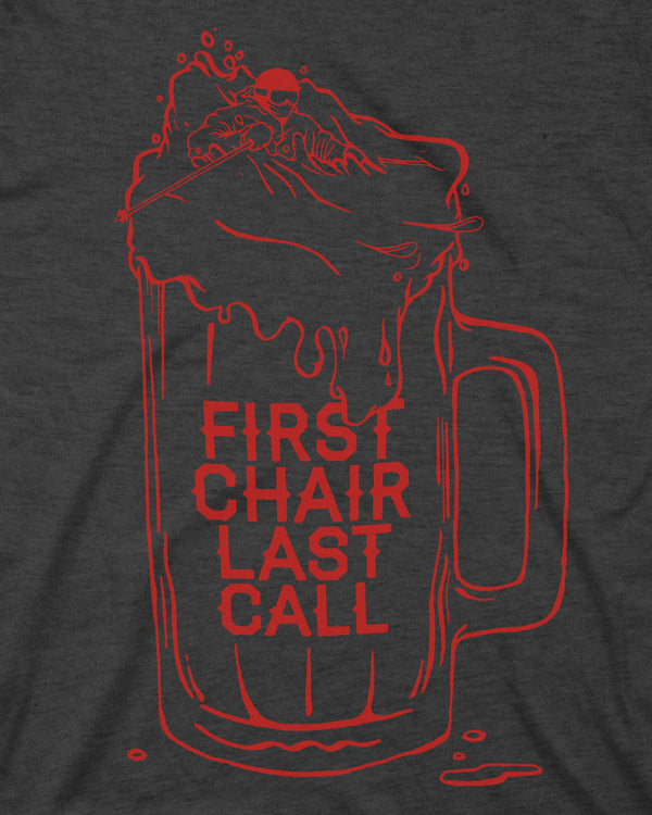 First Chair Last Call Tee Charcoal Ski The East