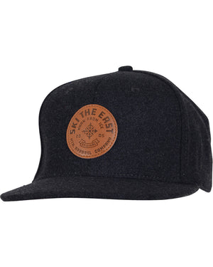 Icon Flatbrim Snapback Hat - Charcoal