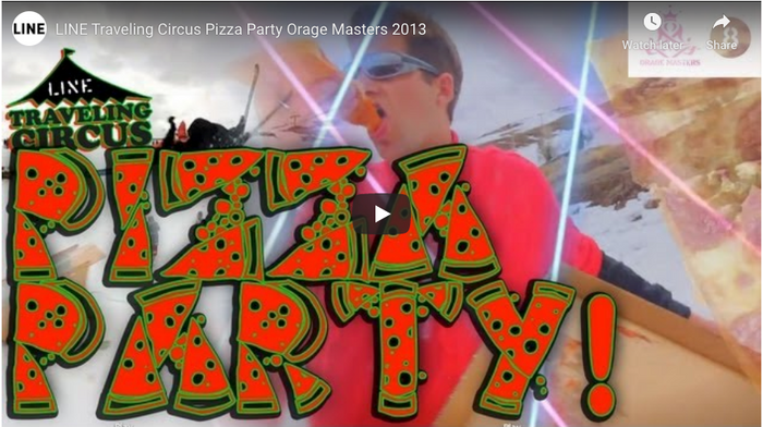 LINE Traveling Circus Pizza Party Orage Masters 2013
