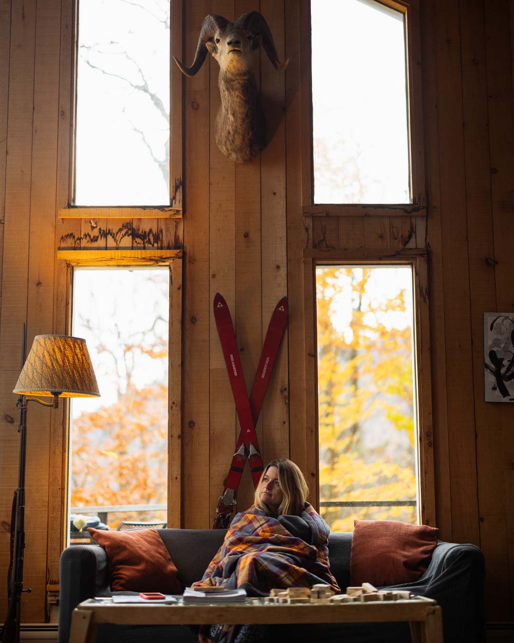 Fireside Fleece Blanket - Barn Blizzard