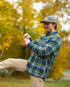 Woodbury Fleece Lined Flannel - Blue Horizon