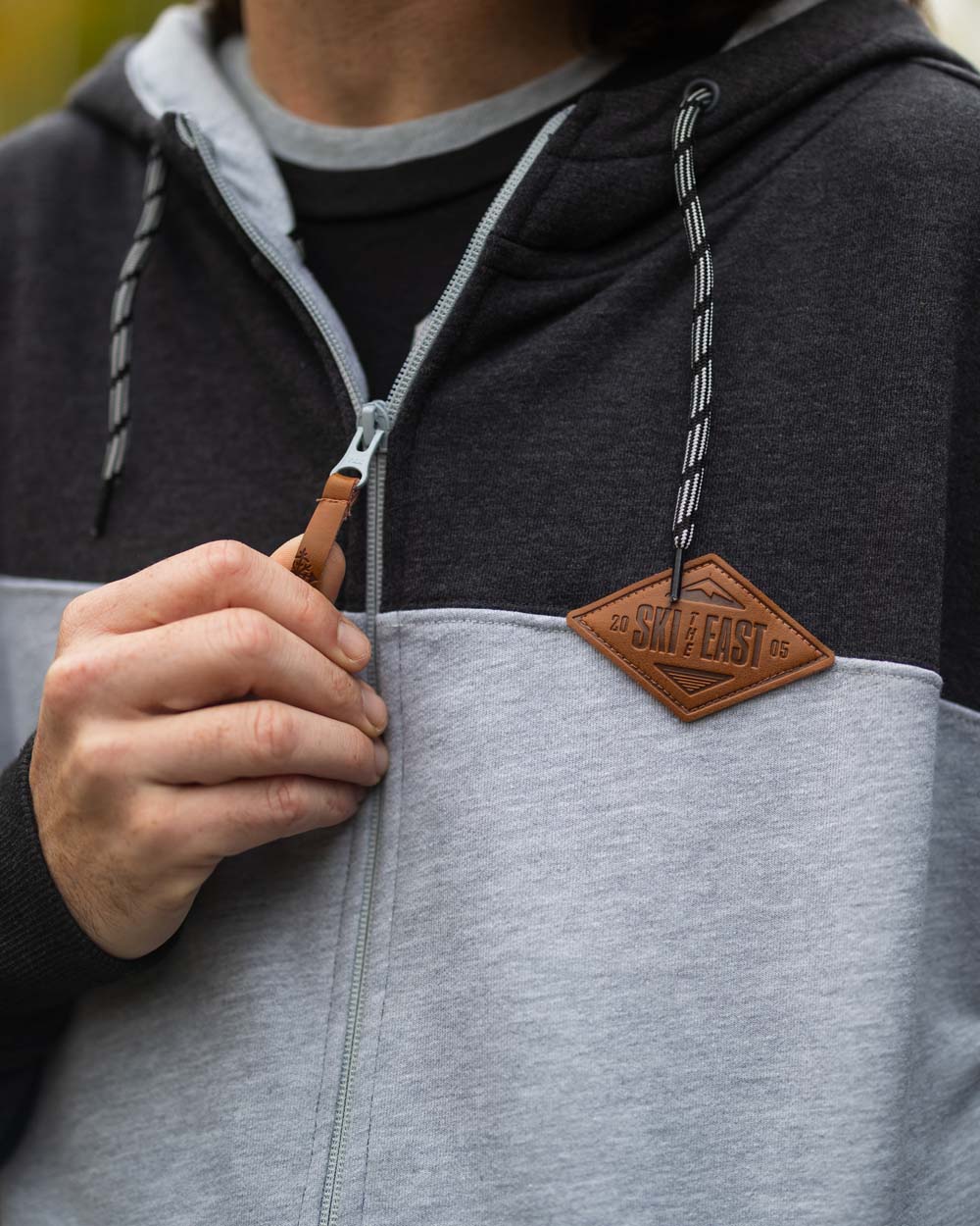 Crawford Zip Hoodie - Vintage Black/Gray