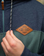 Crawford Zip Hoodie - Navy/Pine
