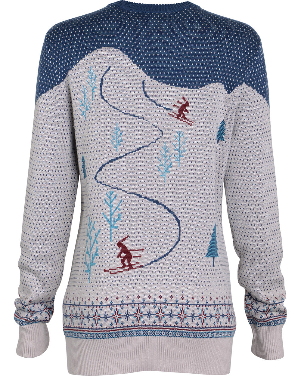 Women's Powder Day Shredder Sweater - Teal/Gray – Ski The East