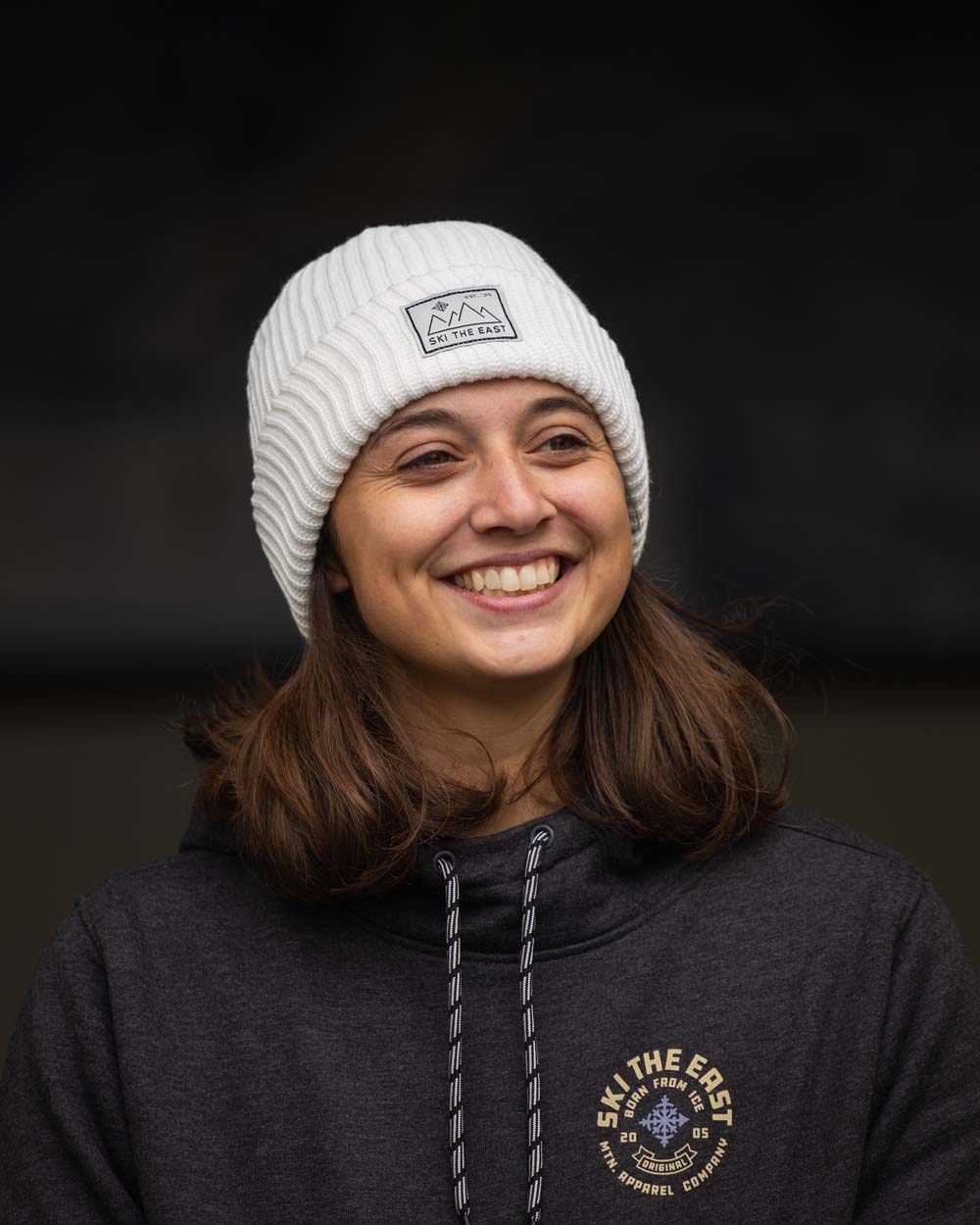 Women's Double Down Beanie - Powder White