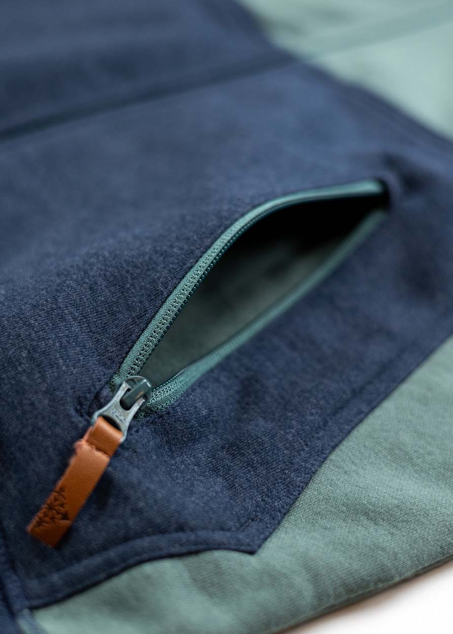 Crawford Zip Hoodie - Navy/Pine
