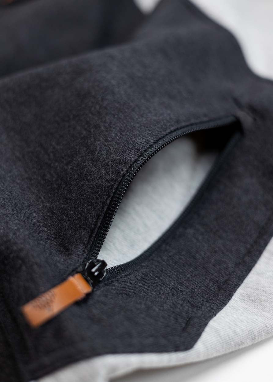 Crawford Zip Hoodie - Vintage Black/Gray