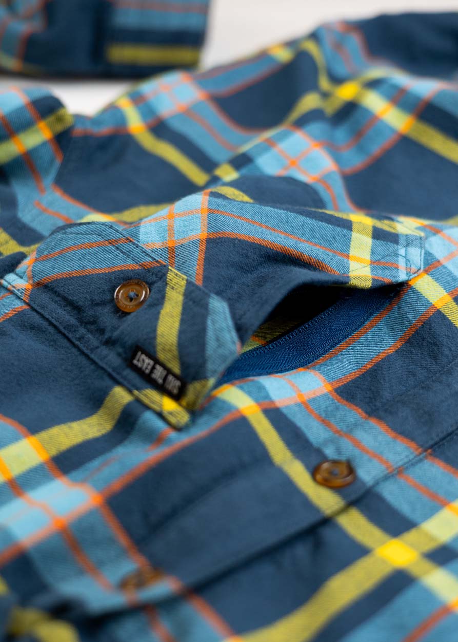 Woodbury Fleece Lined Flannel - Blue Horizon