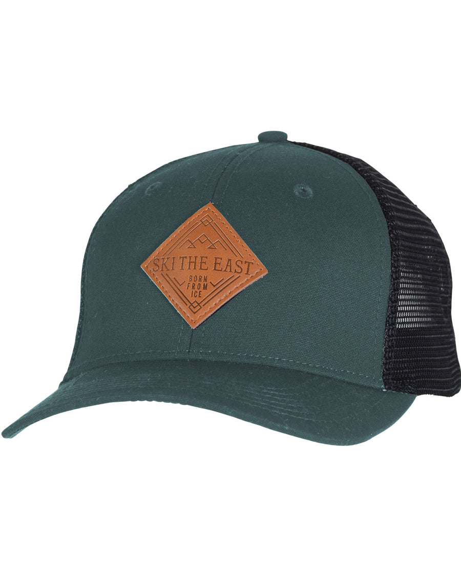 Born From Ice Canvas Trucker Hat - Teal