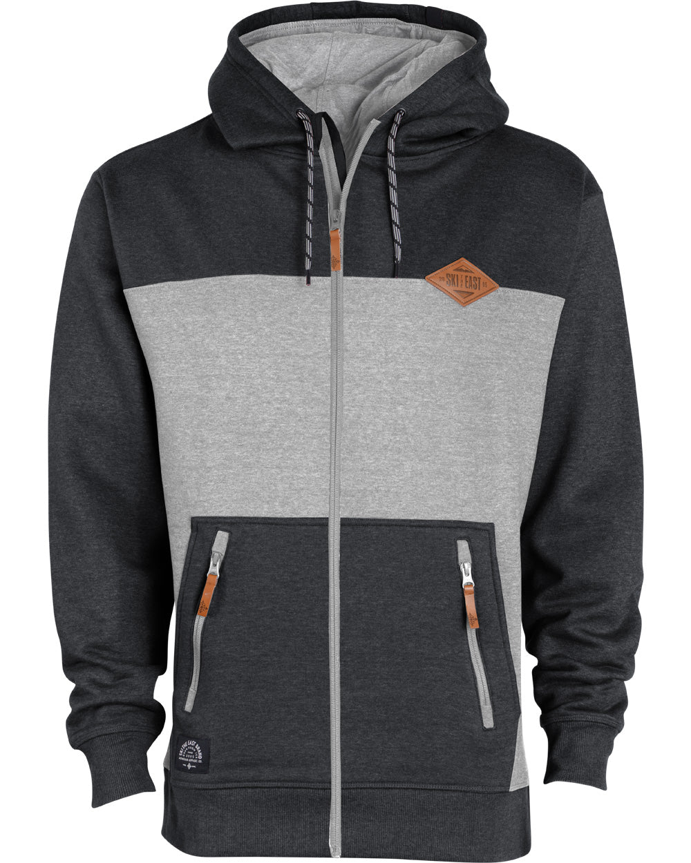 Crawford Zip Hoodie - Vintage Black/Gray