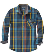 Woodbury Fleece Lined Flannel - Blue Horizon