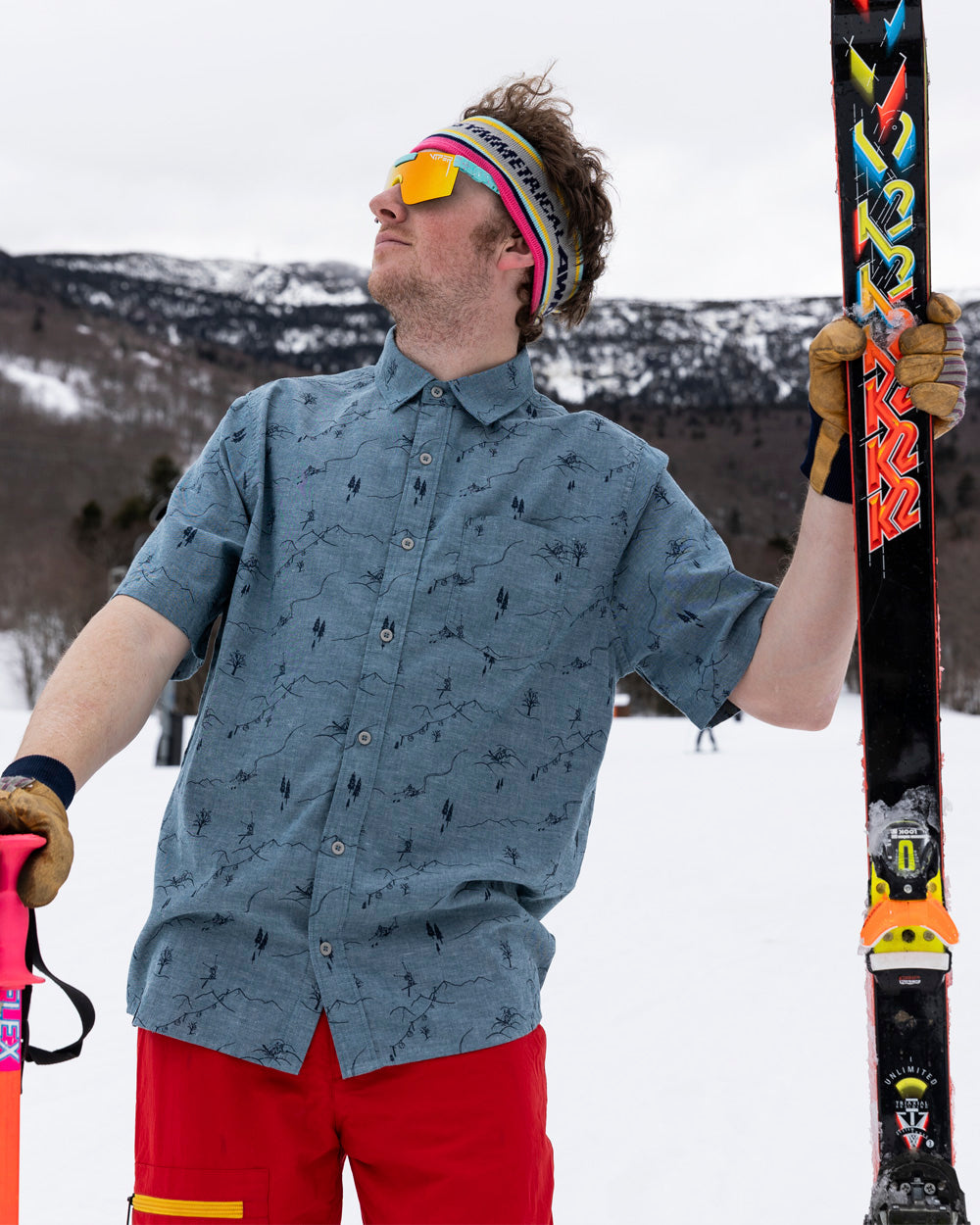 Freeride Short Sleeve Oxford - Indigo – Ski The East