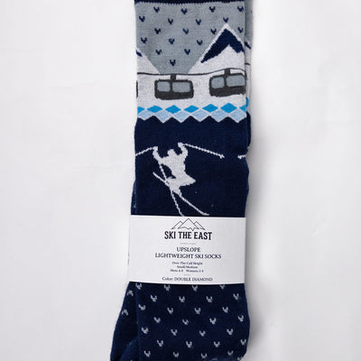 Upslope Lightweight Ski Socks - Double Diamond