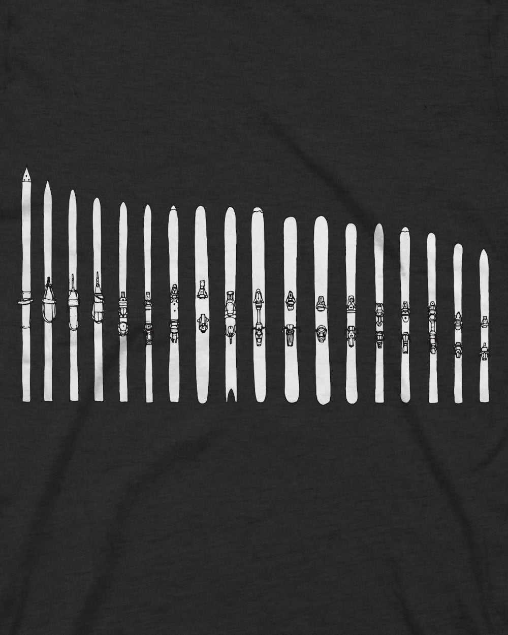 Ski Quiver Tee - Vintage Black