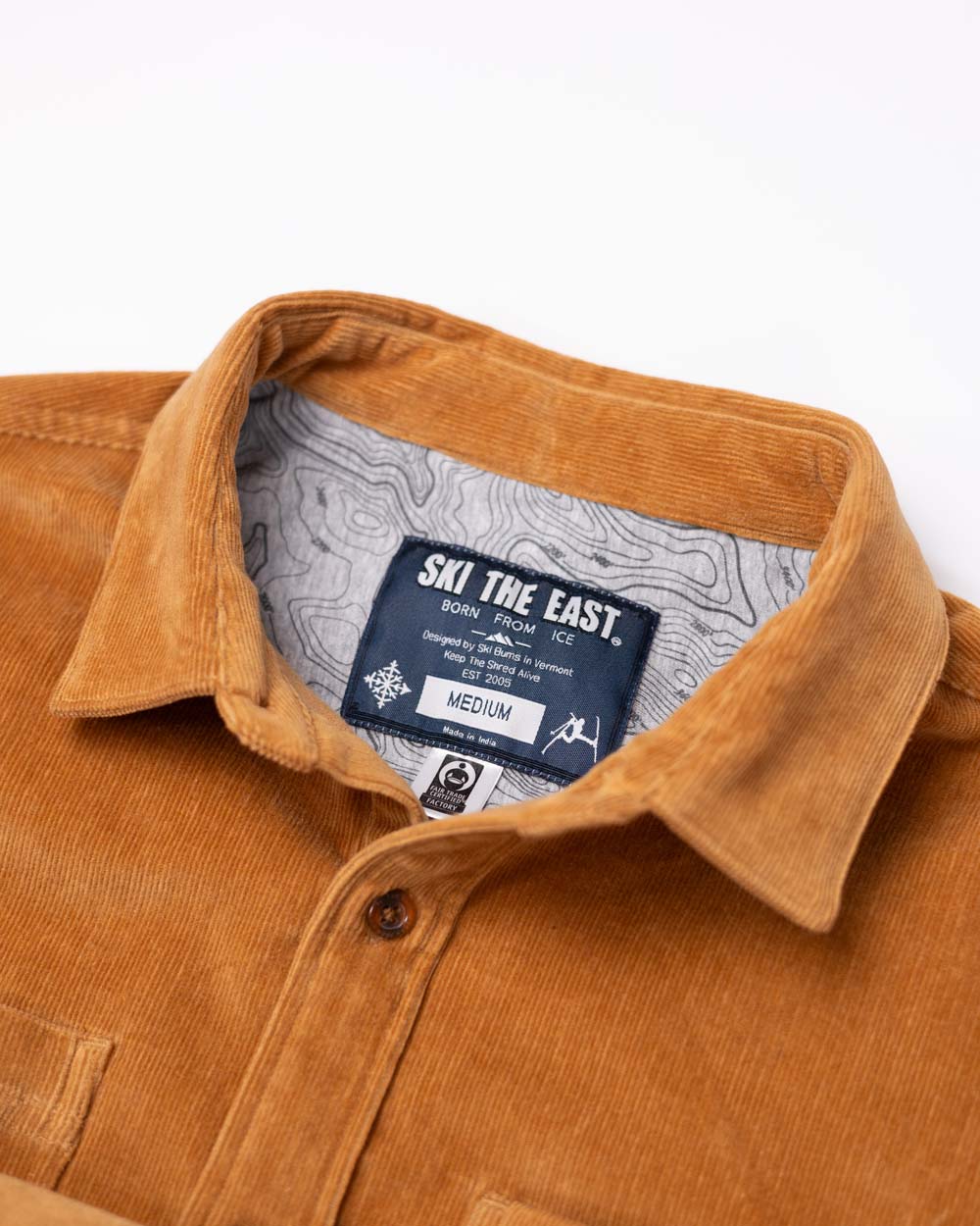 Cat Tracks Corduroy Shirt - Bark
