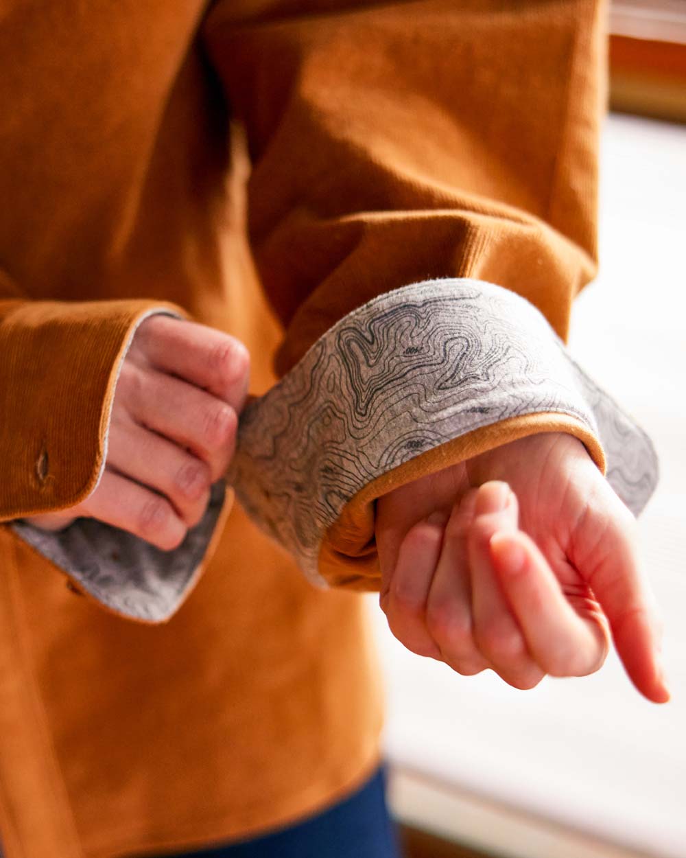 Cat Tracks Corduroy Shirt - Bark