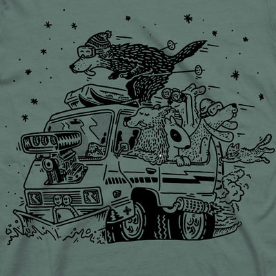 Powder Hounds Tee - Pine
