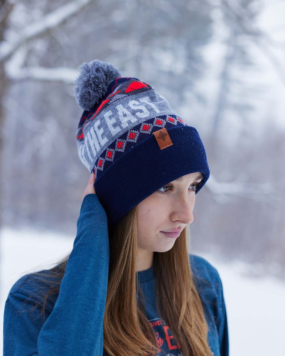 Powder Day Pom Beanie - Magma Mountain
