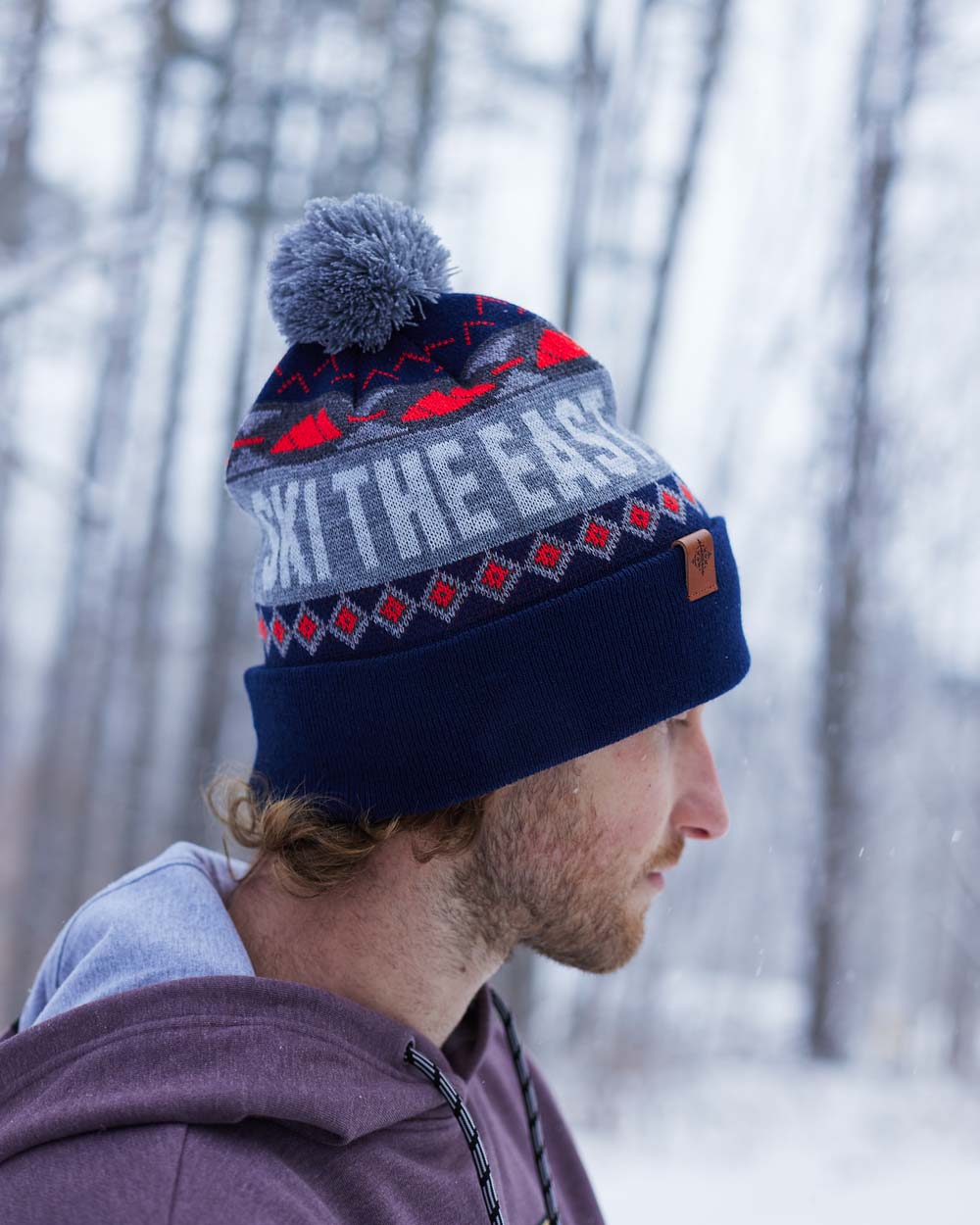 Powder Day Pom Beanie - Magma Mountain