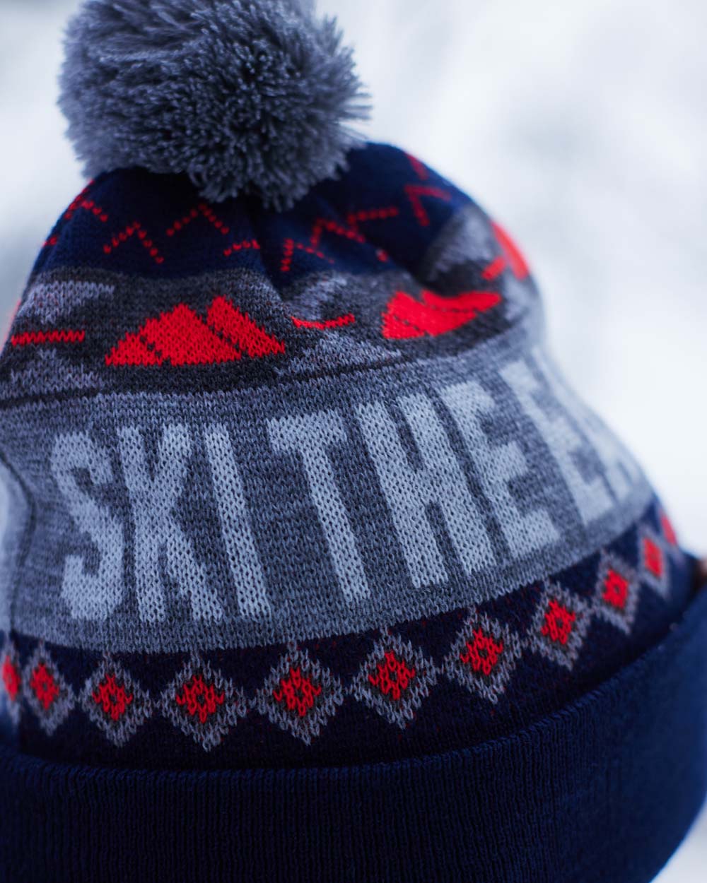 Powder Day Pom Beanie - Magma Mountain