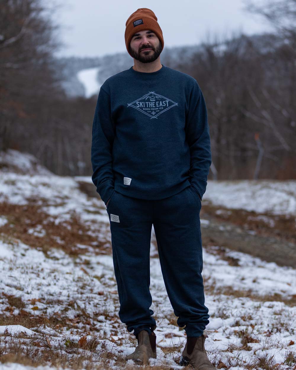 Woodland Waffle Joggers - Midnight