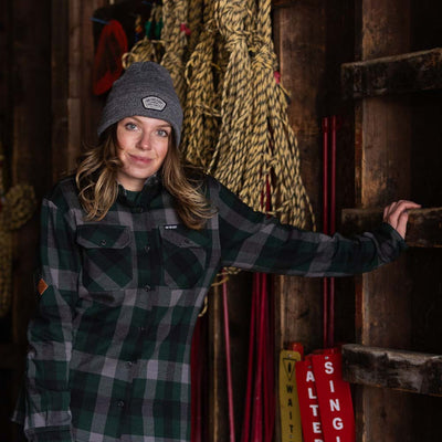 Women's Snowdrift Knit Flannel - Backwoods Pine