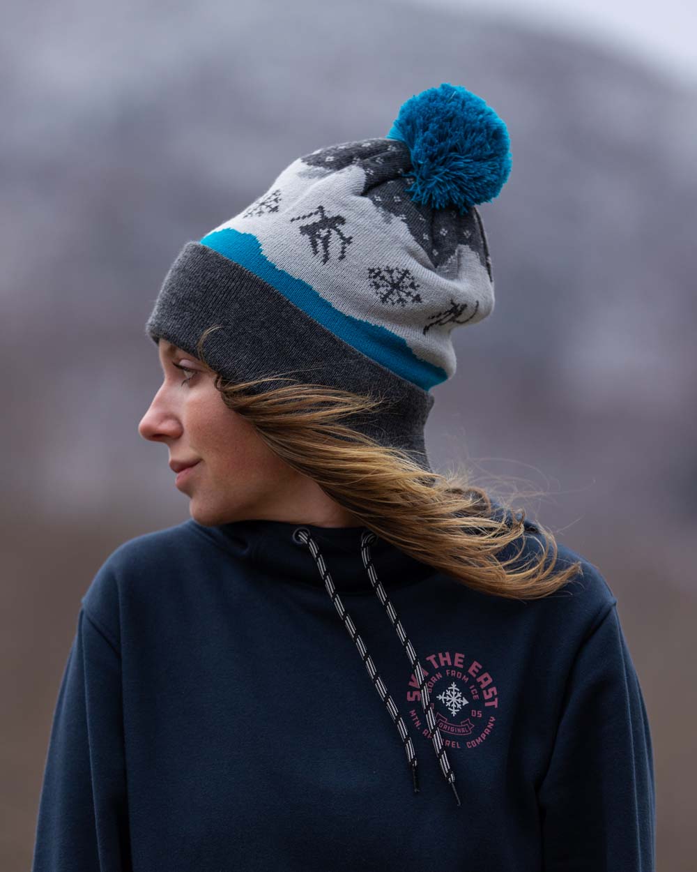 Altitude Pom Beanie - Mountain Frost