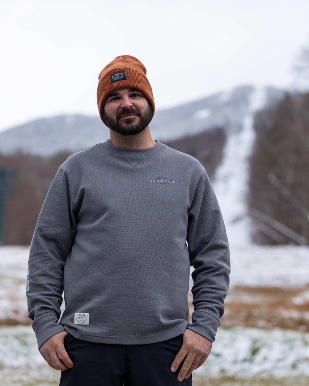 Rugged Roots Waffle Crew - Granite