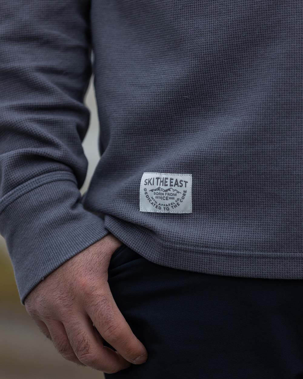 Rugged Roots Waffle Crew - Granite