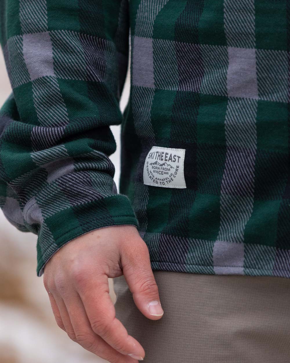 Snowdrift Knit Flannel - Backwoods Pine