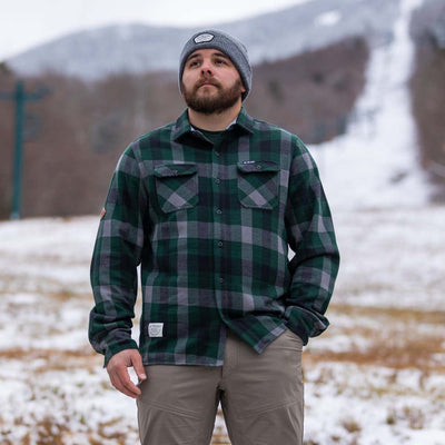 Snowdrift Knit Flannel - Backwoods Pine