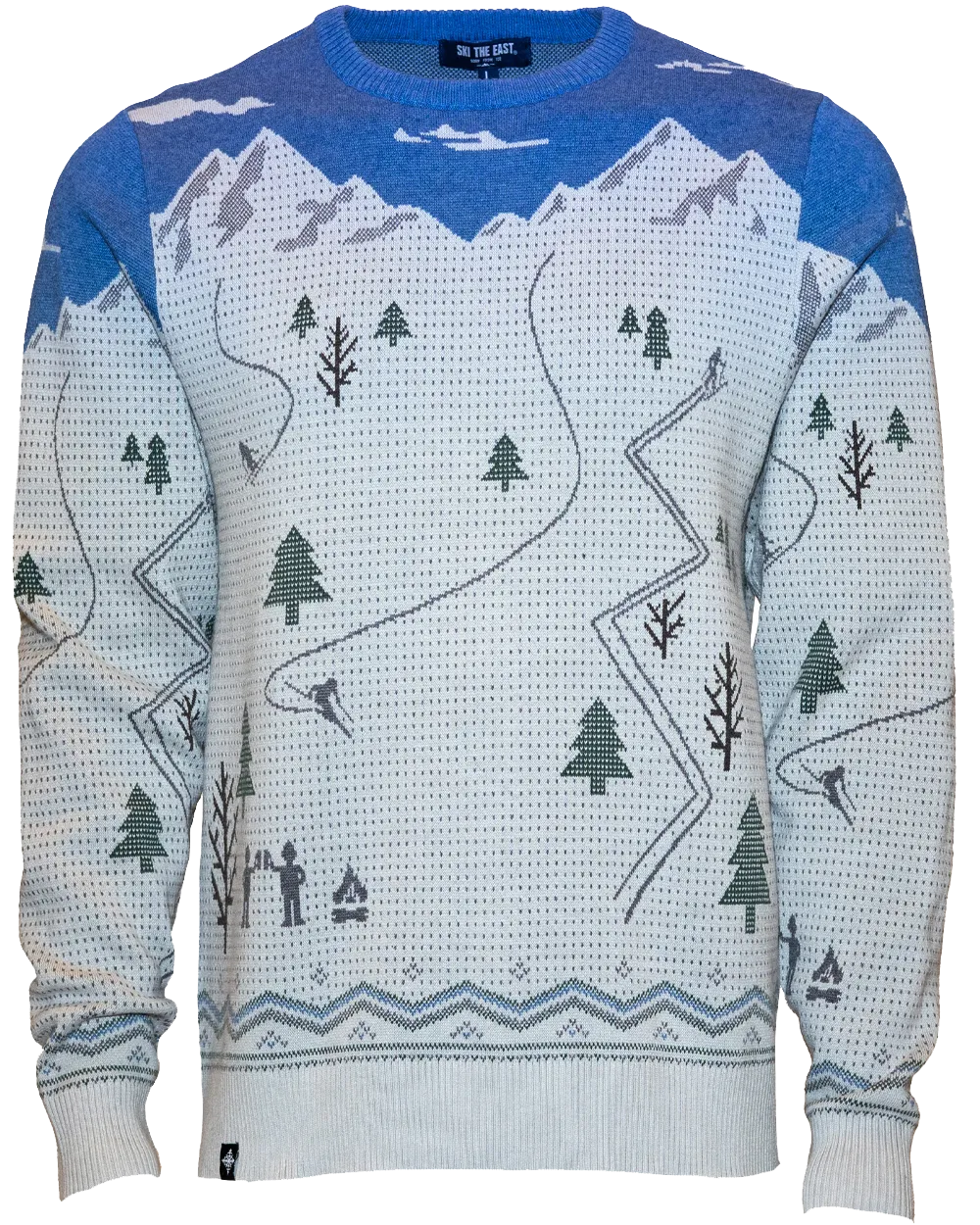 Peak Party Shredder Sweater - Navy/Gray