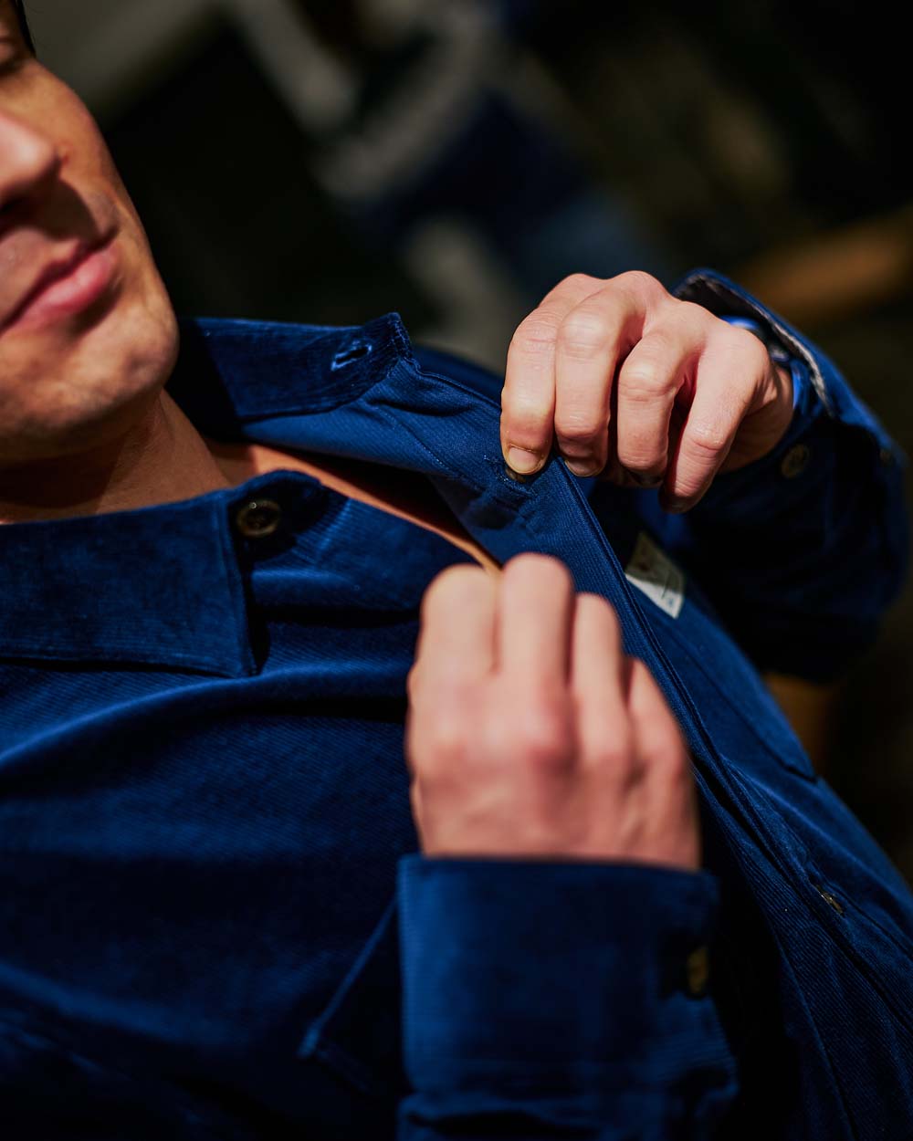 Cat Tracks Corduroy Shirt - Midnight