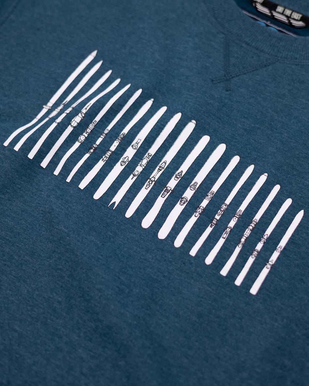 Ski Quiver Crew Sweatshirt - Stone Blue