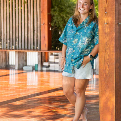 Backcountry Beach Aloha Shirt - Tubular Teal
