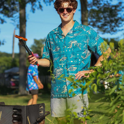 Backcountry Beach Aloha Shirt - Tubular Teal