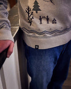 Peak Party Shredder Sweater - Navy/Gray