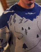 Peak Party Shredder Sweater - Navy/Gray