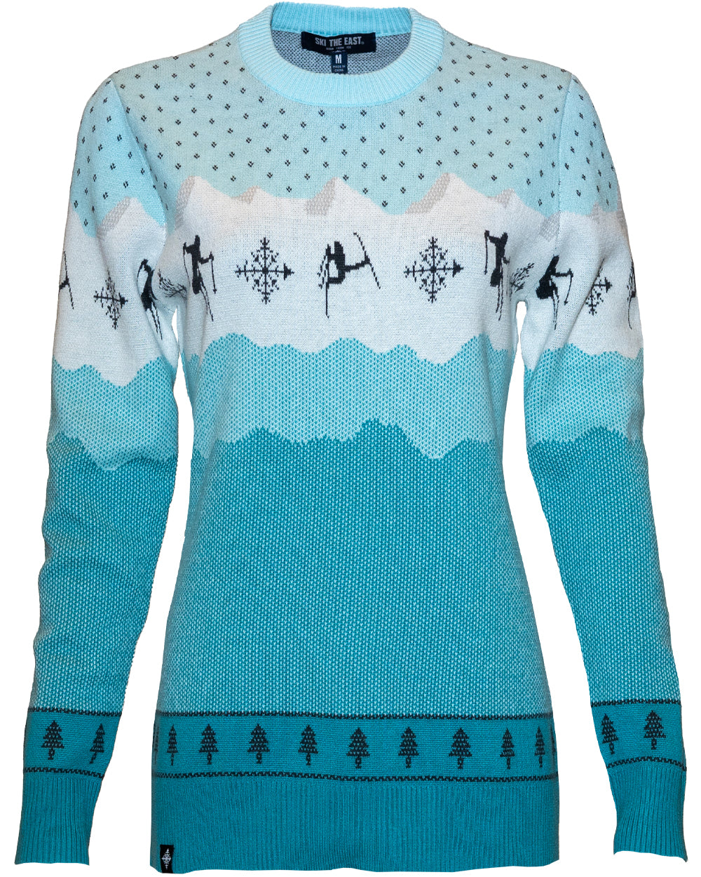 Women's Powder Day Shredder Sweater - Teal/Gray – Ski The East