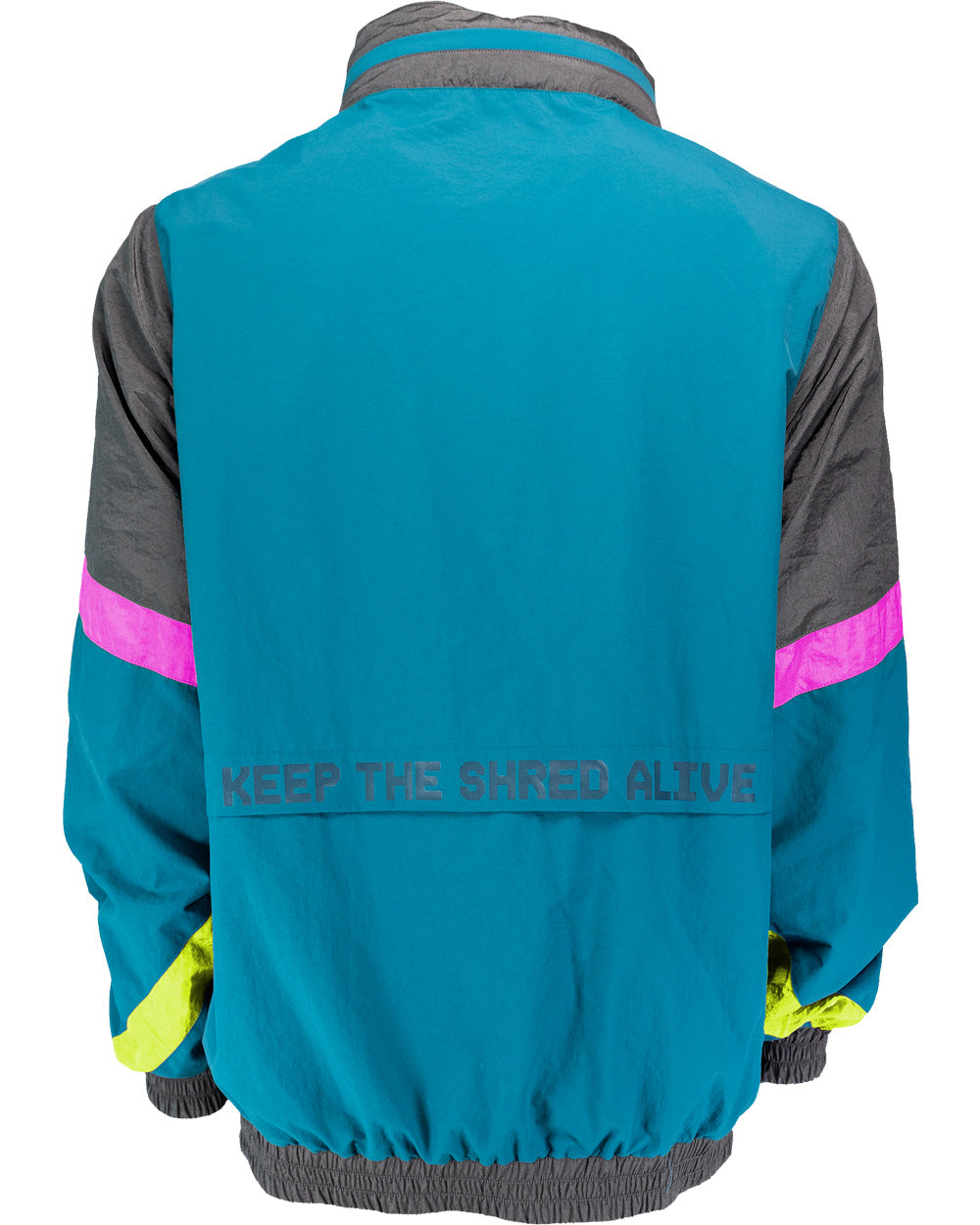 Neon Nights Zip Windbreaker - Tubular Teal