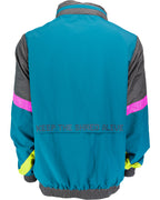 Neon Nights Zip Windbreaker - Tubular Teal