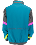 Neon Nights Zip Windbreaker - Tubular Teal