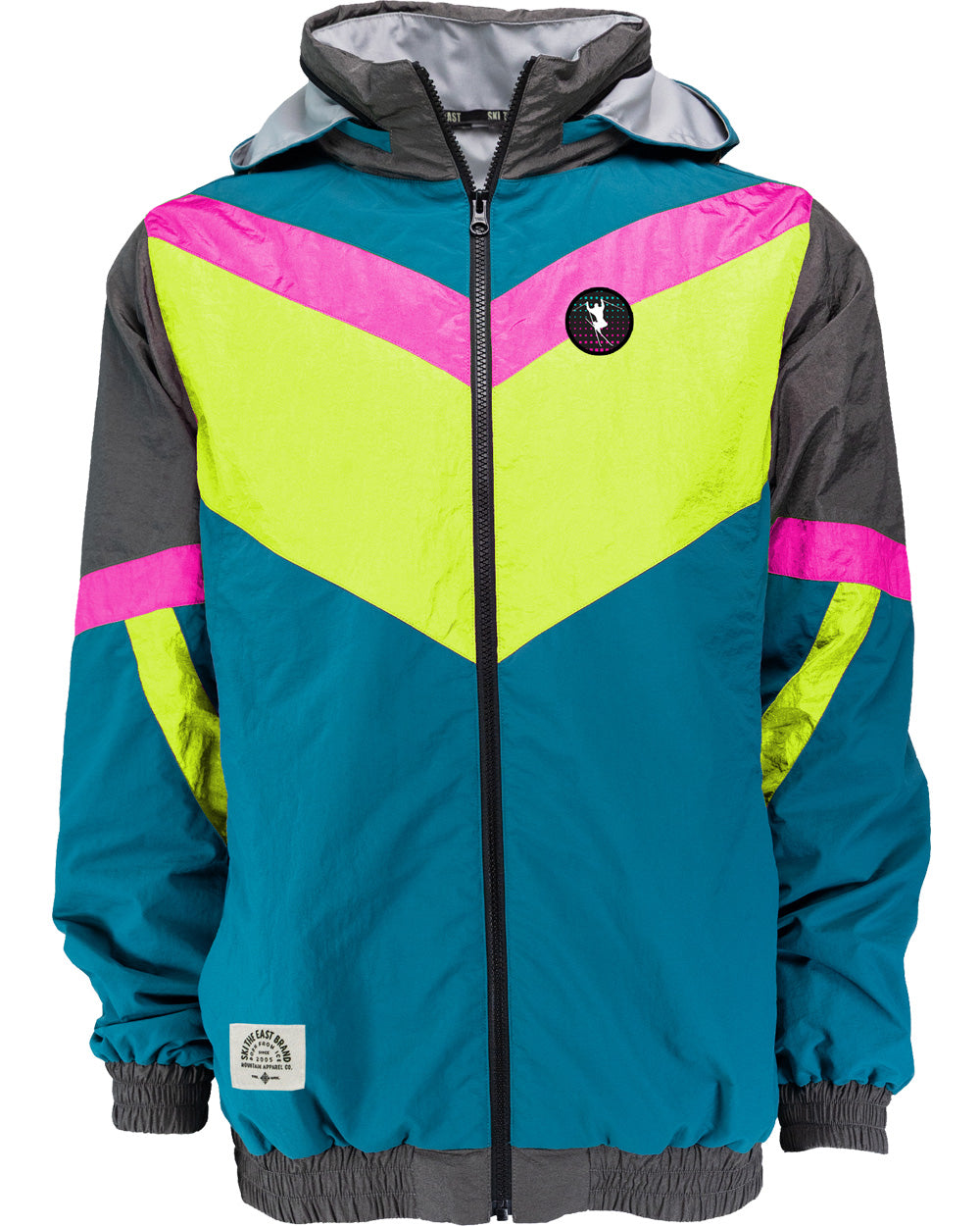 Neon Nights Zip Windbreaker - Tubular Teal