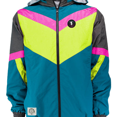 Neon Nights Zip Windbreaker - Tubular Teal
