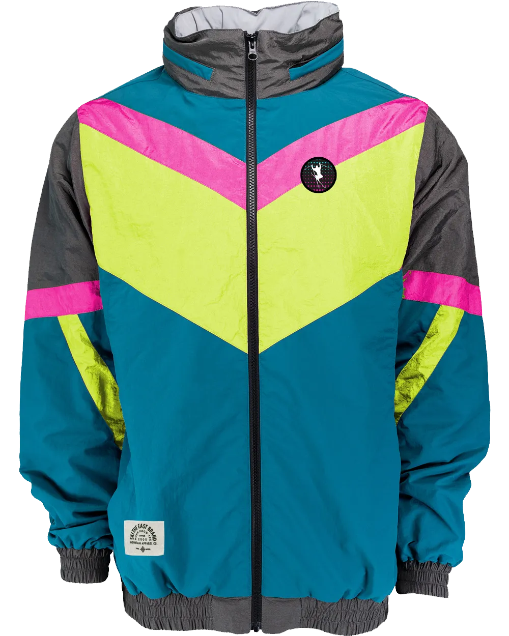 Neon Nights Zip Windbreaker - Tubular Teal
