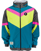 Neon Nights Zip Windbreaker - Tubular Teal