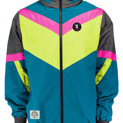 Neon Nights Zip Windbreaker - Tubular Teal