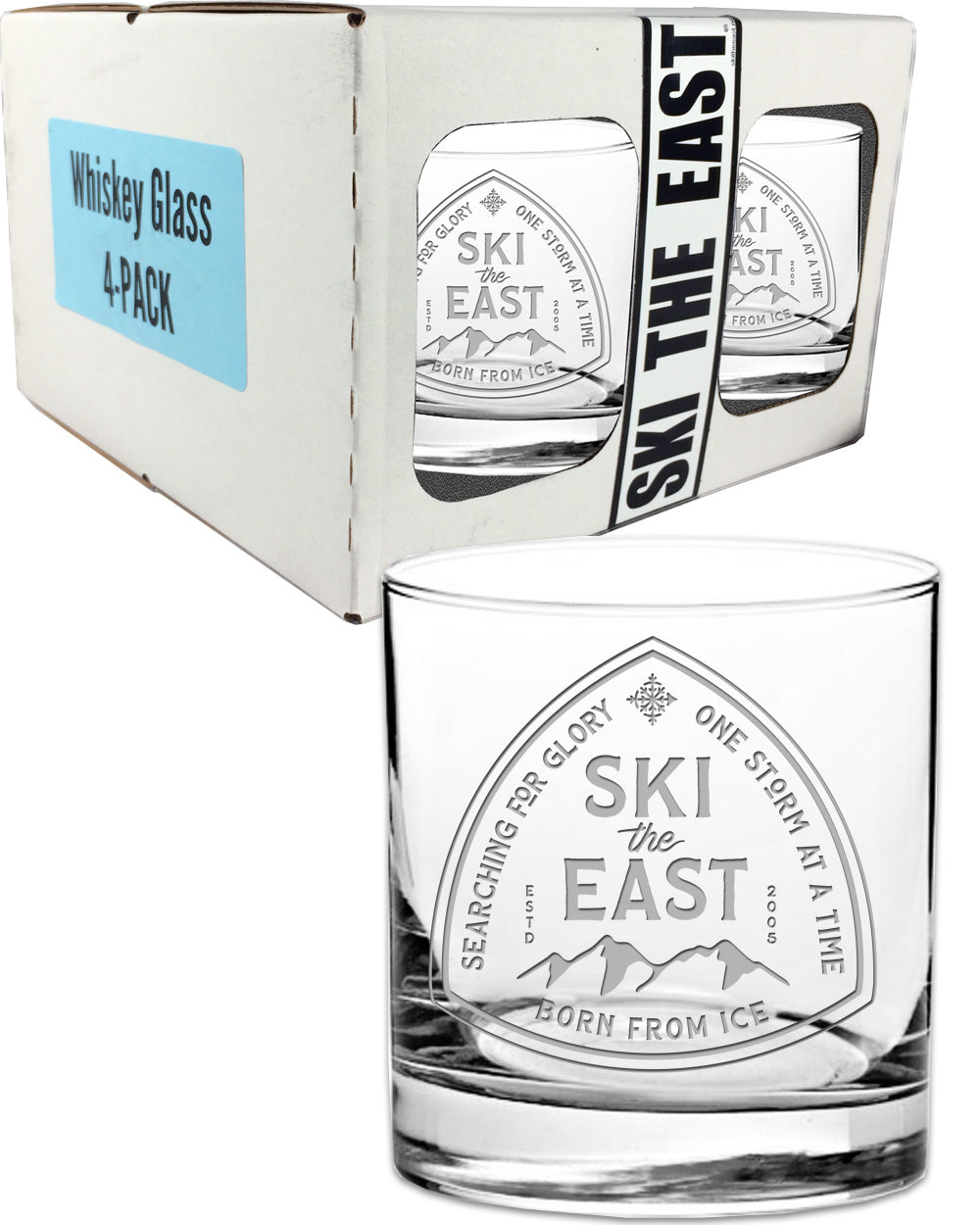 Searching For Glory Whiskey Glass 4-Pack